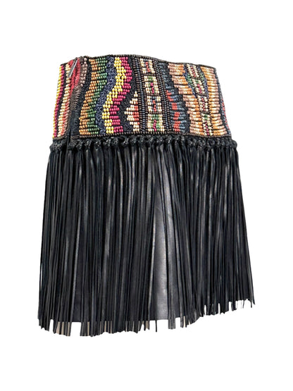 Valentino Maria Grazia Chiuri Pierpaolo Piccioli Spring 2016 beaded embellished leather skirt