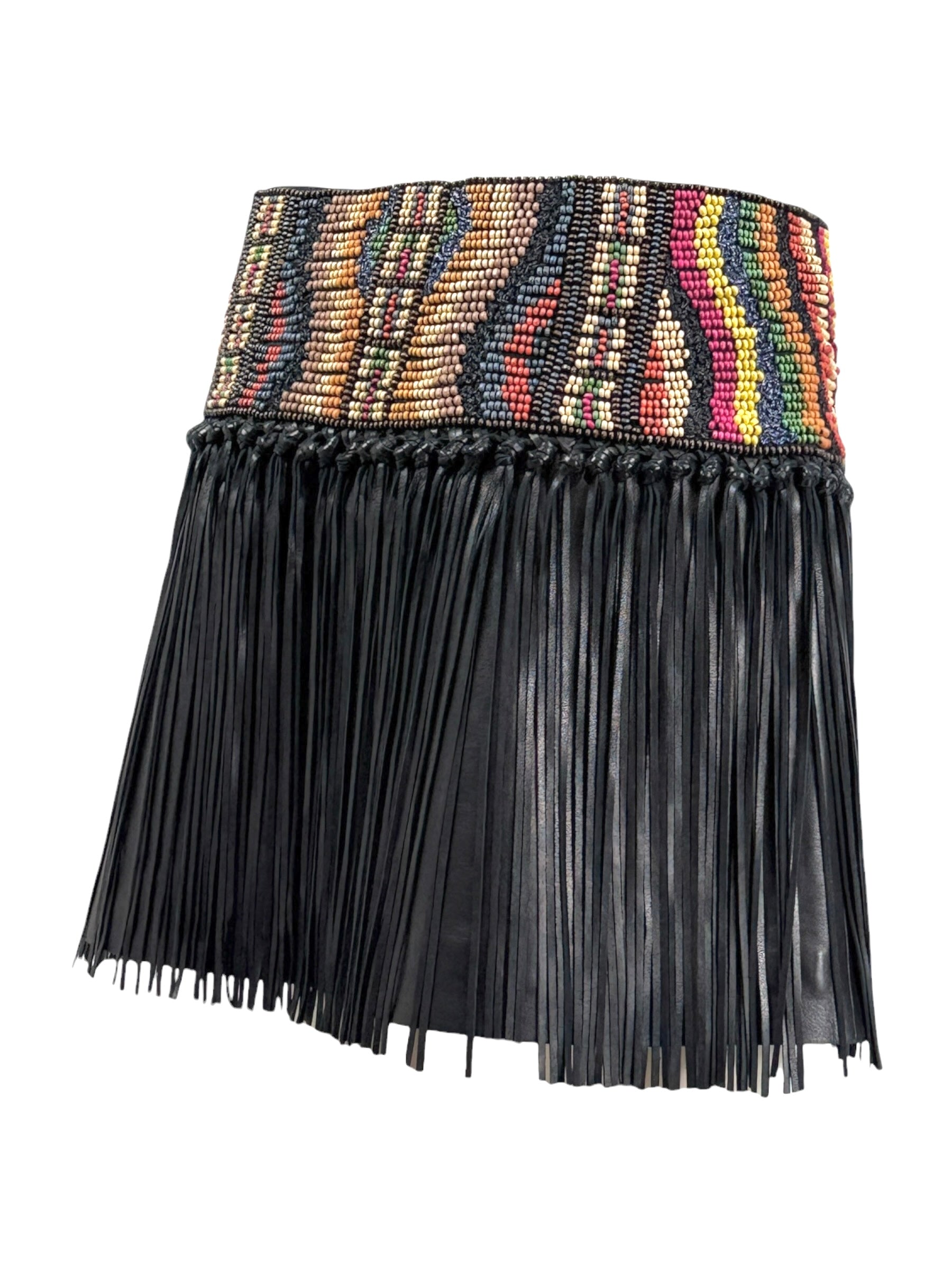 Valentino Maria Grazia Chiuri Pierpaolo Piccioli Spring 2016 beaded embellished leather skirt