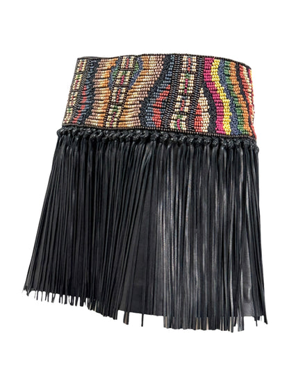 Valentino Maria Grazia Chiuri Pierpaolo Piccioli Spring 2016 beaded embellished leather skirt