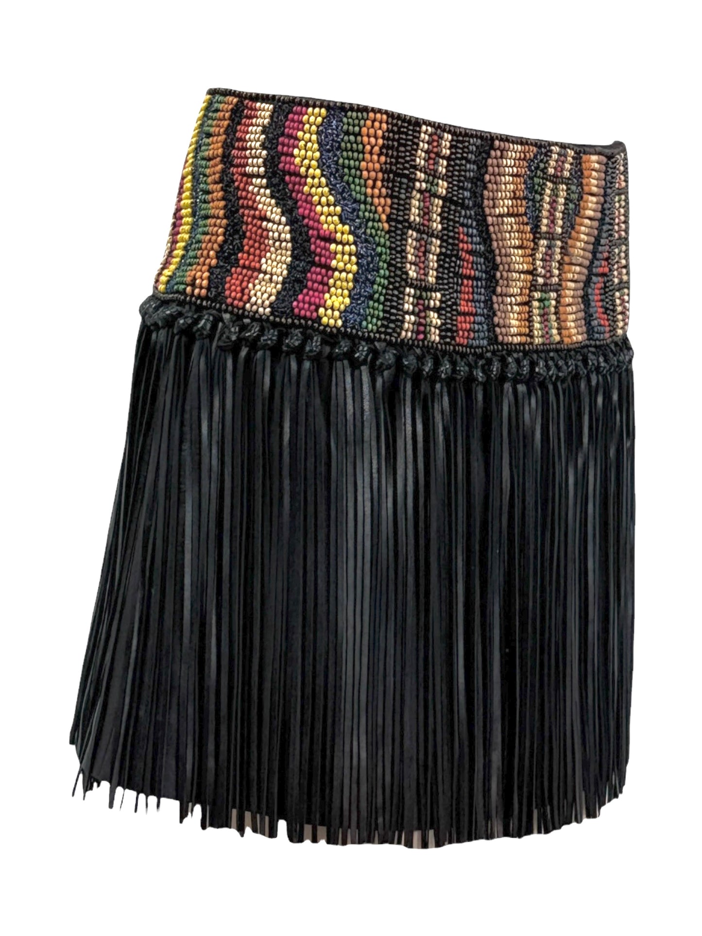 Valentino Maria Grazia Chiuri Pierpaolo Piccioli Spring 2016 beaded embellished leather skirt