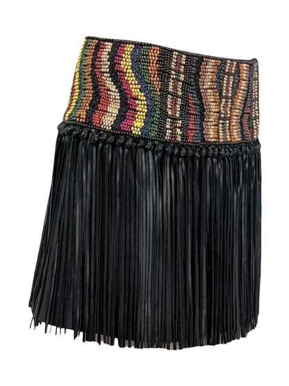 Valentino Maria Grazia Chiuri Pierpaolo Piccioli Spring 2016 beaded embellished leather skirt