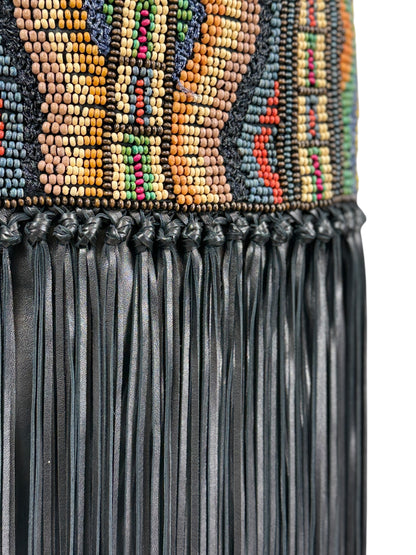 Valentino Maria Grazia Chiuri Pierpaolo Piccioli Spring 2016 beaded embellished leather skirt