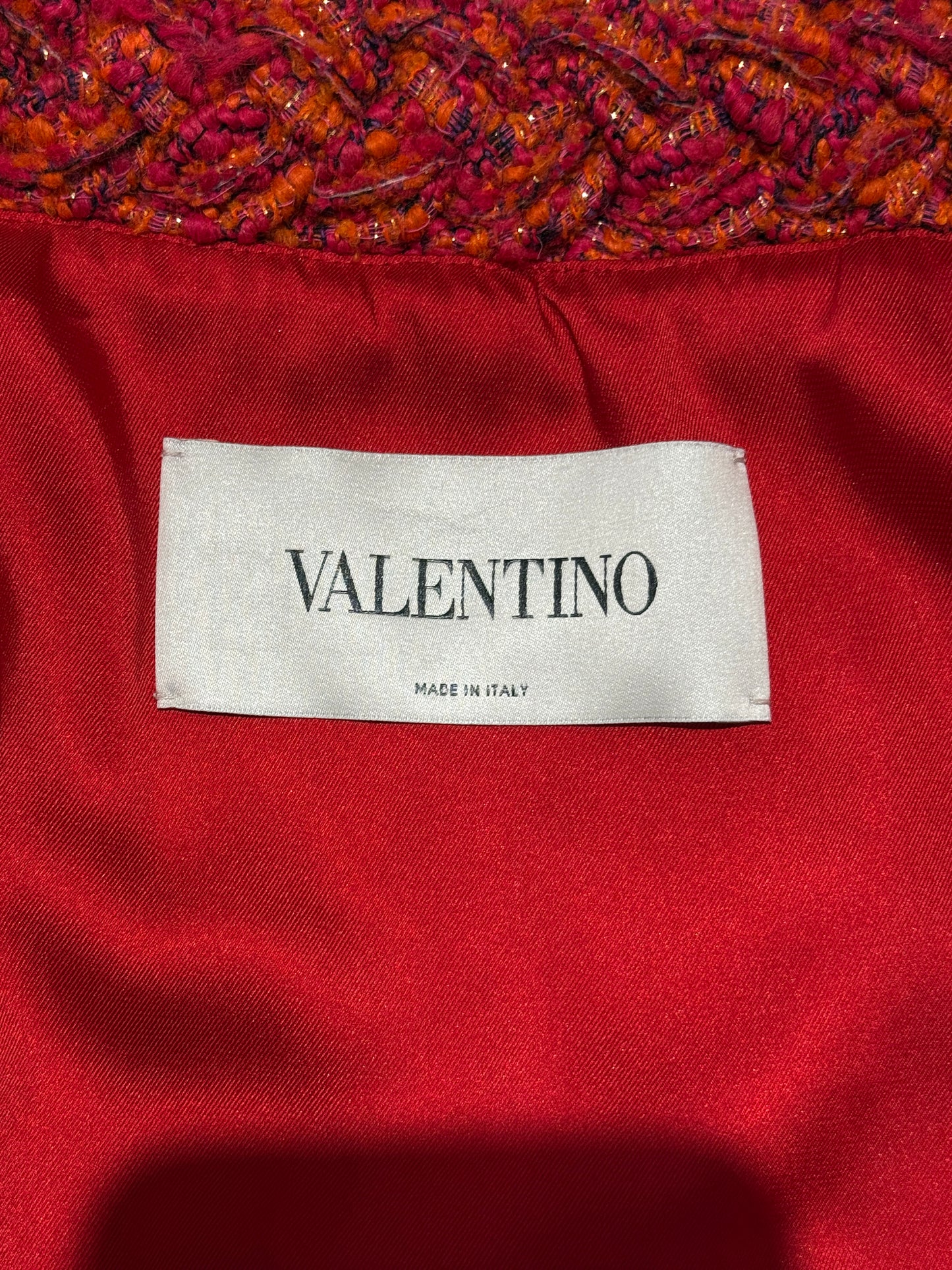 Valentino Pierpaolo Piccioli 2021 orange tweed set
