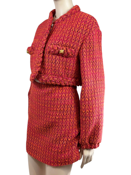 Valentino Pierpaolo Piccioli 2021 orange tweed set