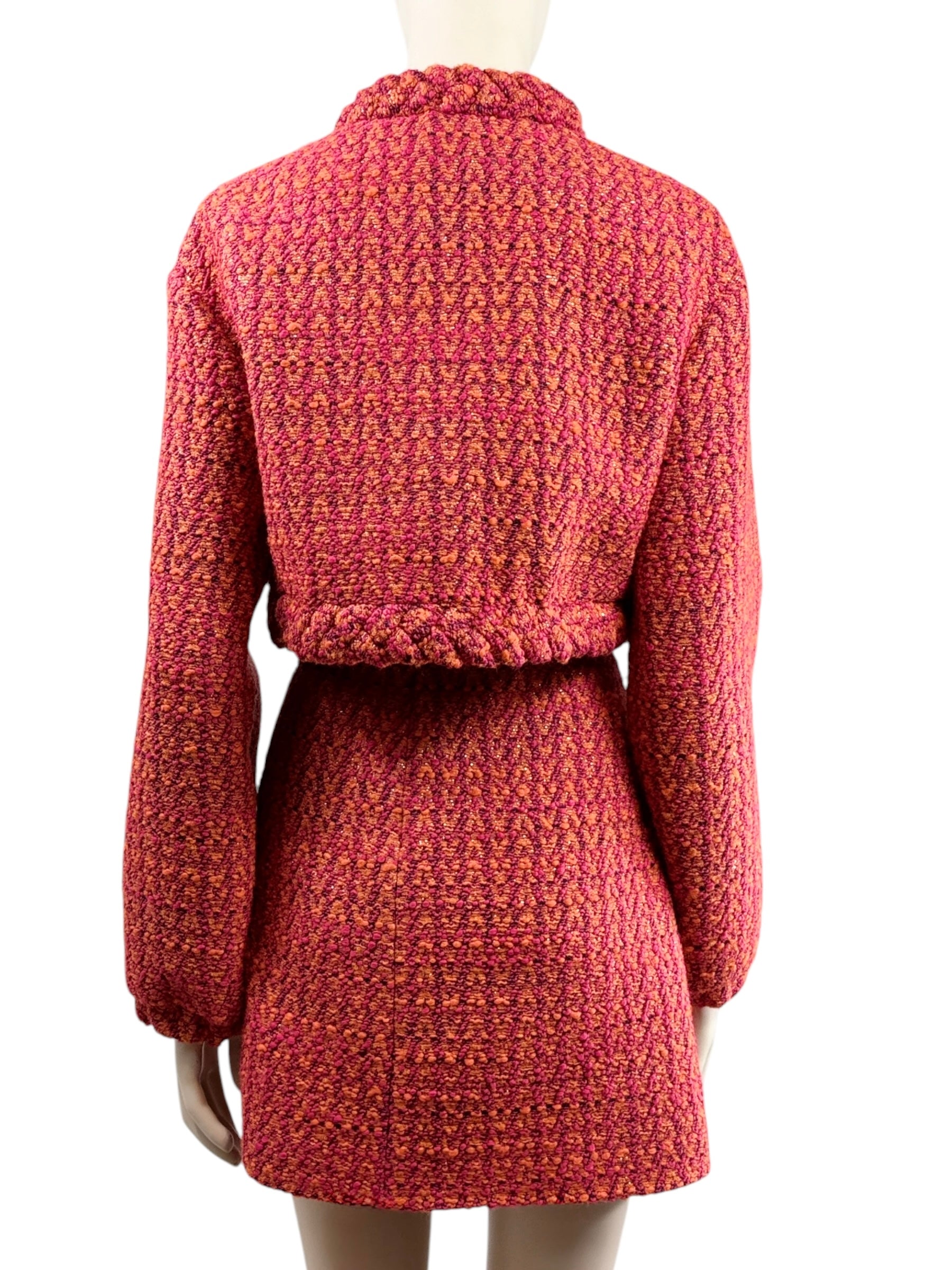 Valentino Pierpaolo Piccioli 2021 orange tweed set