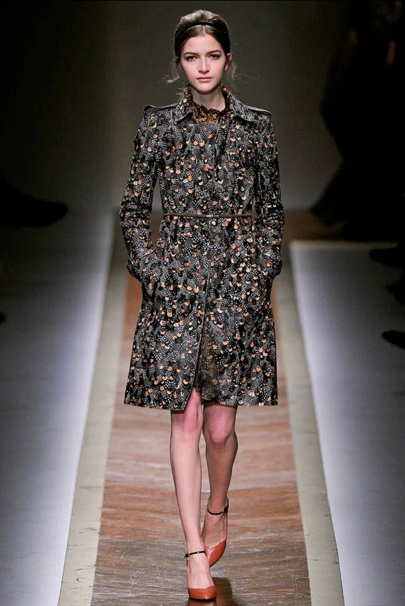 Valentino Pierpaolo Piccioli Fall 2011 Look 38 Pony hair feather coat