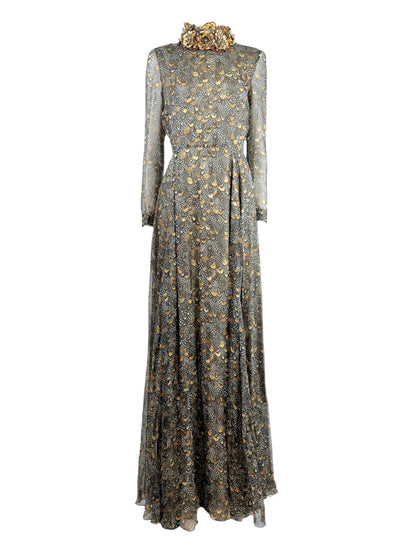 
Valentino Pierpaolo Piccioli Fall 2011 Look 39 Maxi feathers dress crepe silk