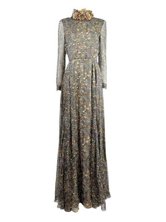 
Valentino Pierpaolo Piccioli Fall 2011 Look 39 Maxi feathers dress crepe silk