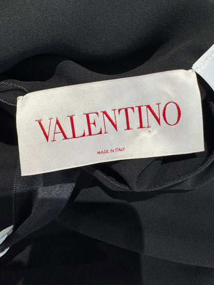Valentino Pierpaolo Piccioli Fall 2023 Look 72 Maxi train black tie dress