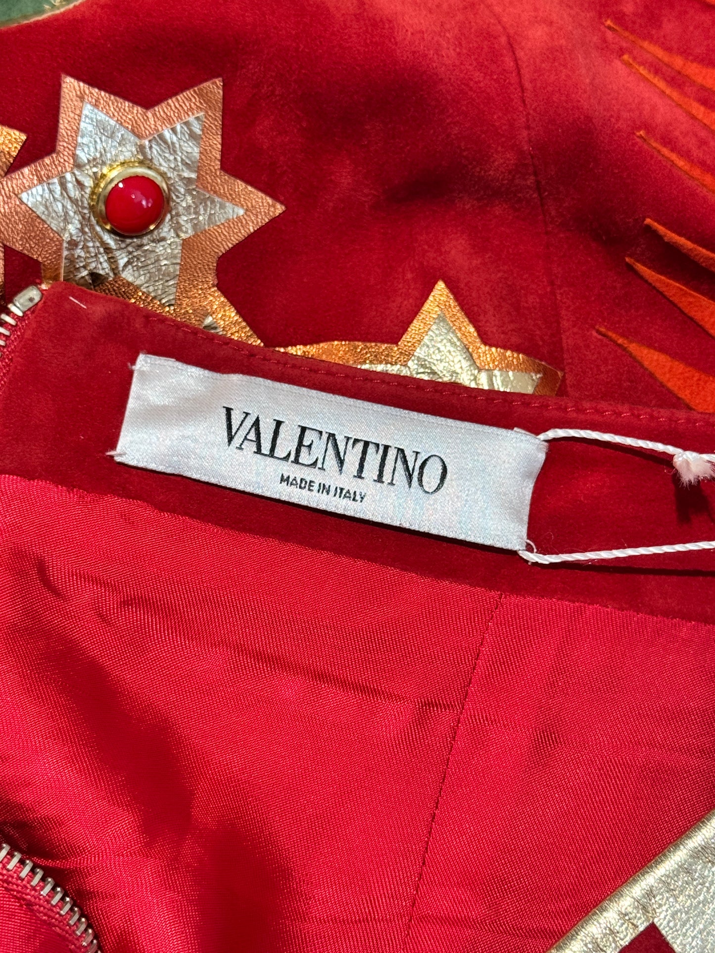 Valentino Pierpaolo Piccioli Prefall 2016 Red leather volcano set