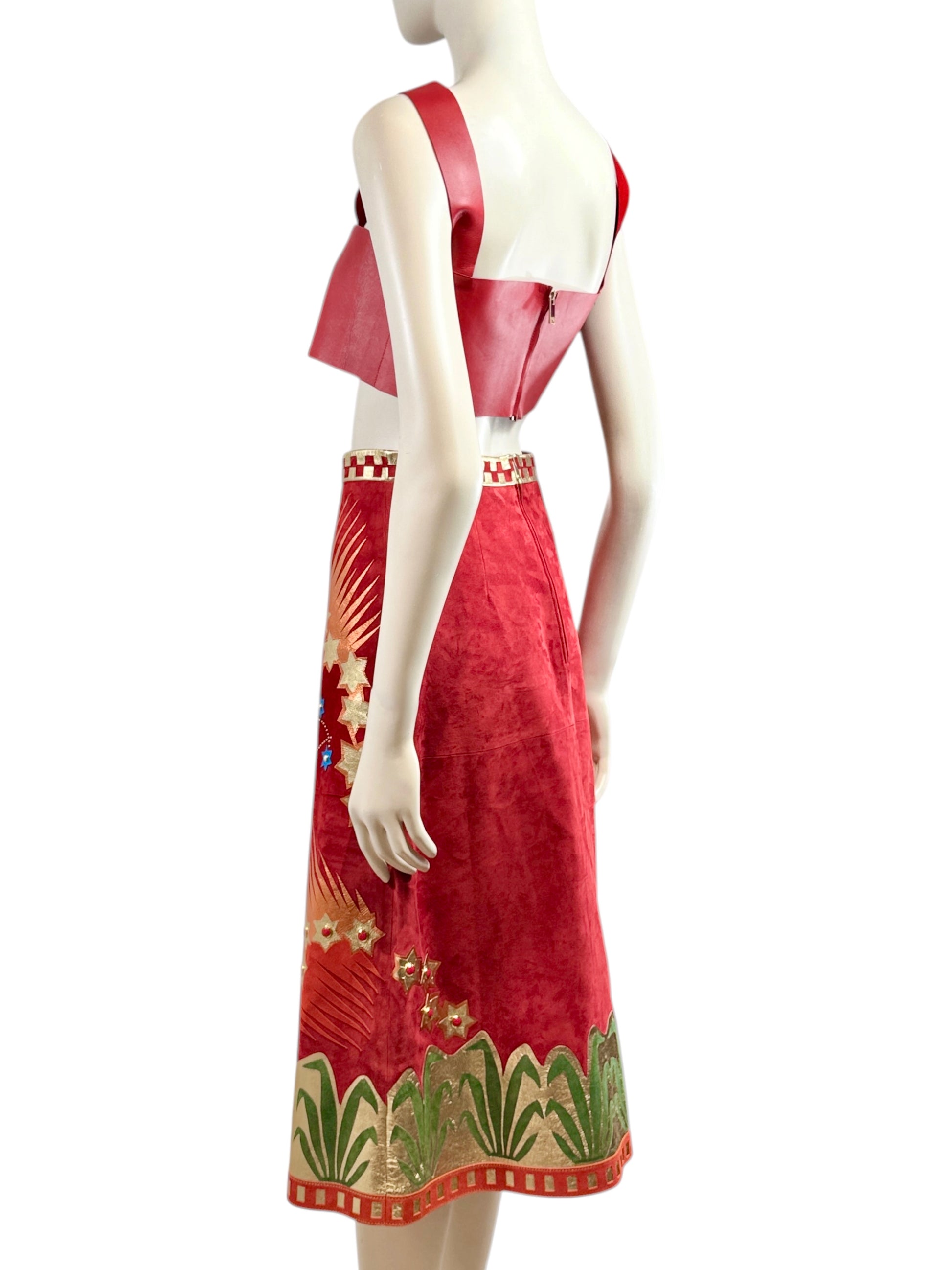 Valentino Pierpaolo Piccioli Prefall 2016 Red leather volcano set