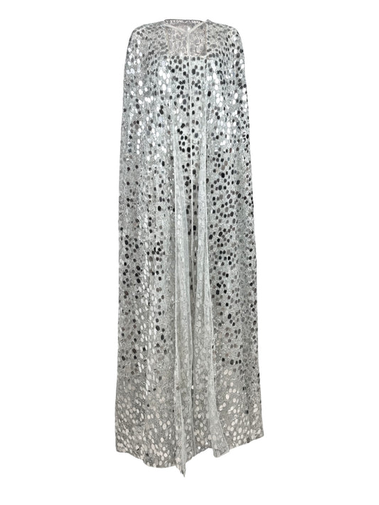 Valentino Pierpaolo Piccioli Prefall 2022 Mirror tulle cape and dress