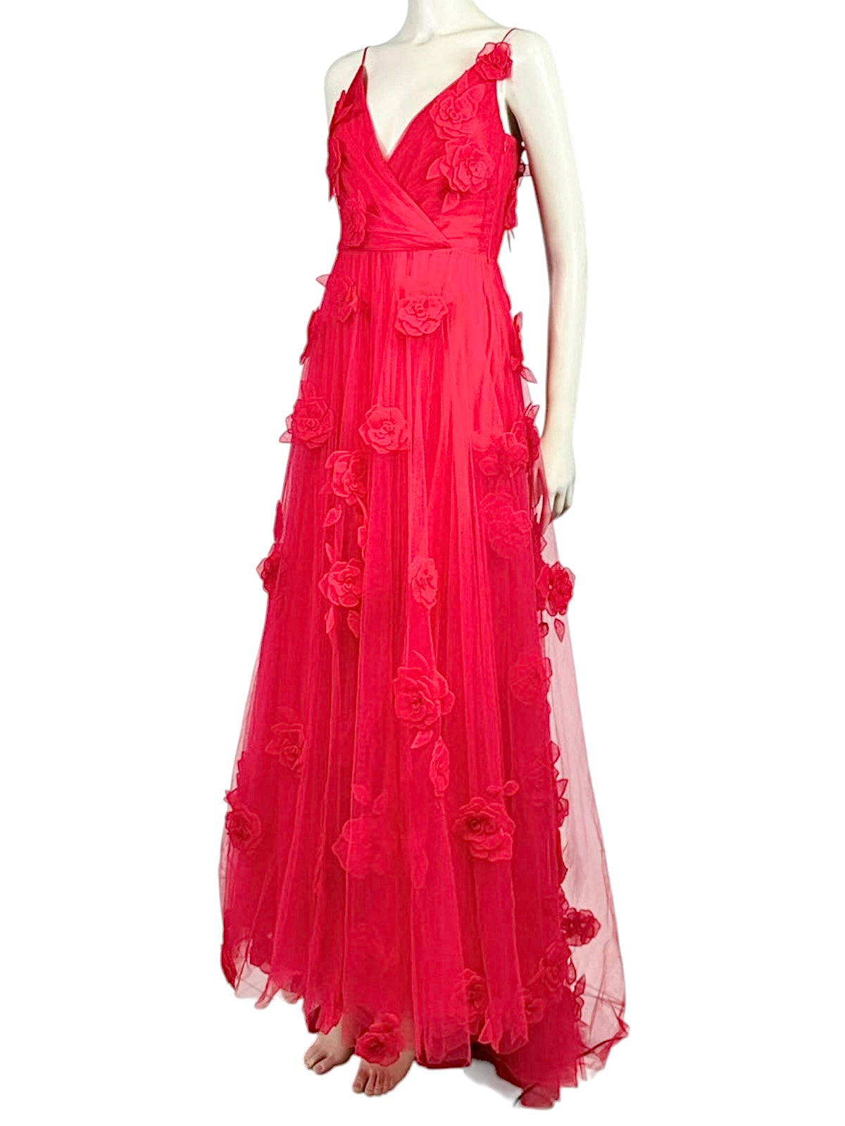 Valentino Pierpaolo Piccioli Prefall 2024 Maxi red floral dress