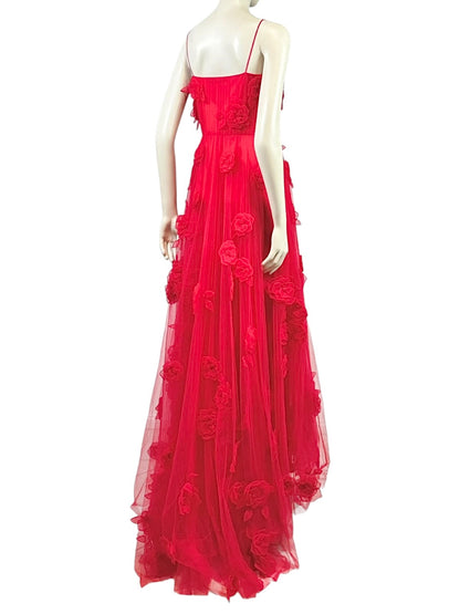 Valentino Pierpaolo Piccioli Prefall 2024 Maxi red floral dress