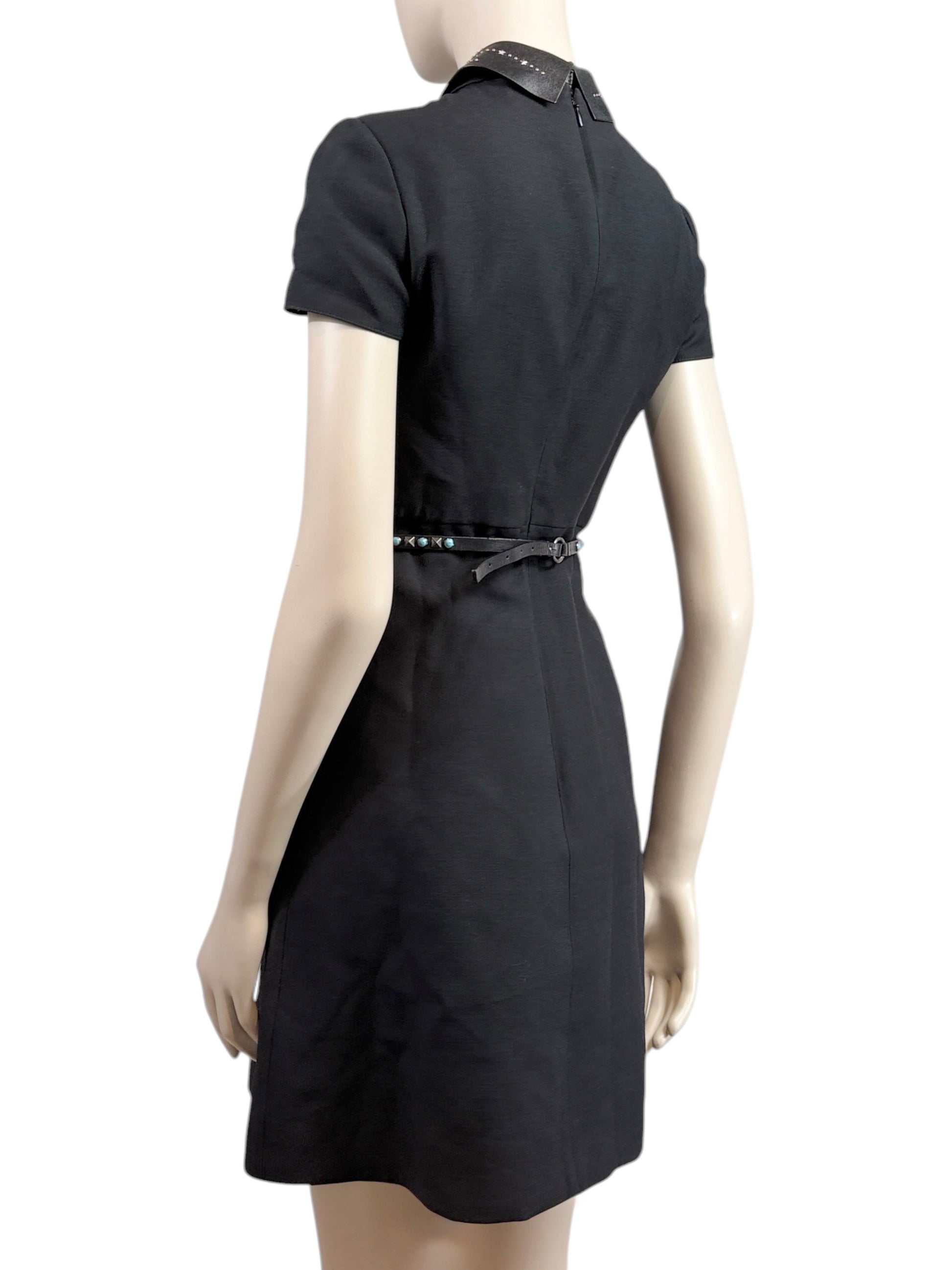 Valentino Pierpaolo Piccioli Resort 2016 Black dress turquoise studs