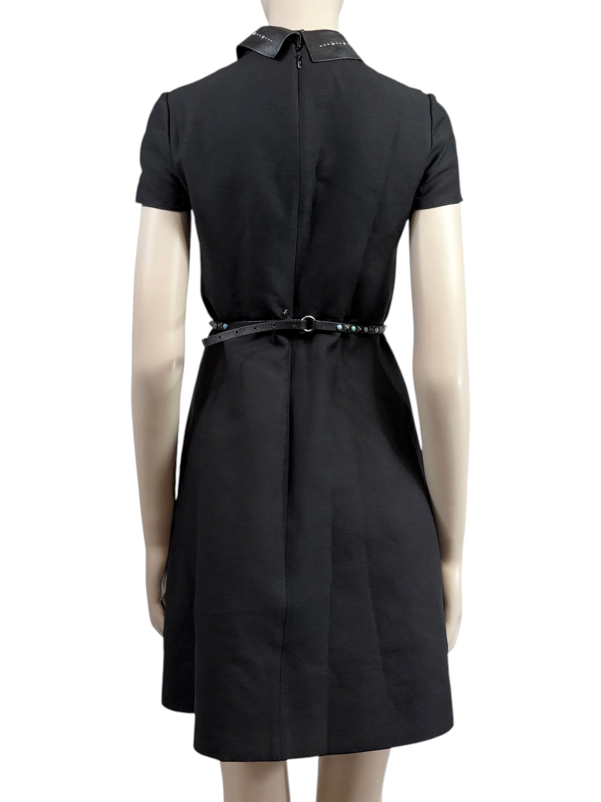 Valentino Pierpaolo Piccioli Resort 2016 Black dress turquoise studs