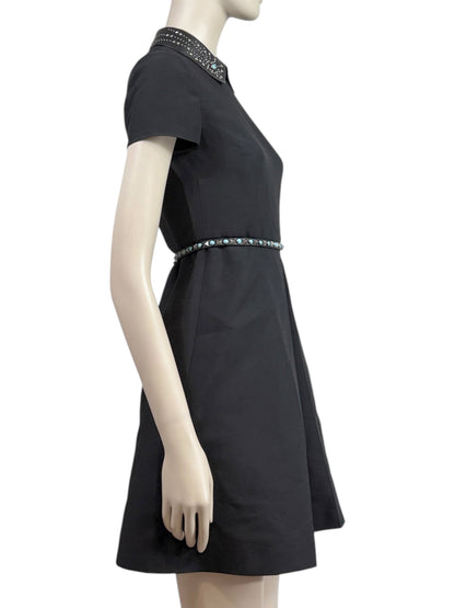 Valentino Pierpaolo Piccioli Resort 2016 Black dress turquoise studs
