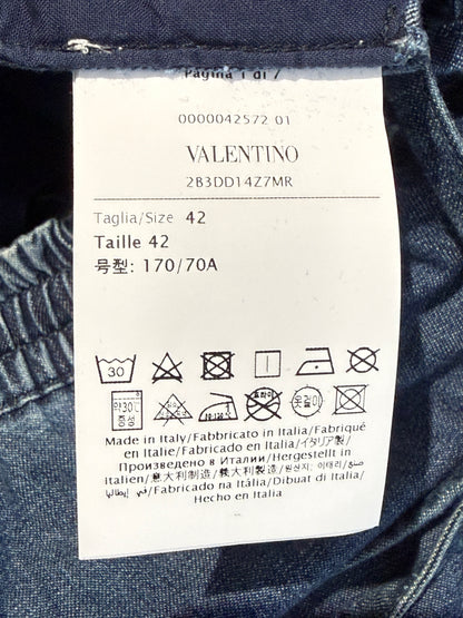 Valentino Pierpaolo Piccioli Resort 2023 Denim pant suits ostrich feathers