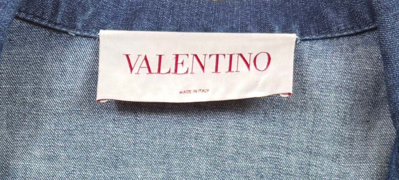 Valentino Pierpaolo Piccioli Resort 2023 Denim pant suits ostrich feathers