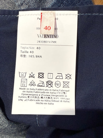 Valentino Pierpaolo Piccioli Resort 2023 Denim pant suits ostrich feathers