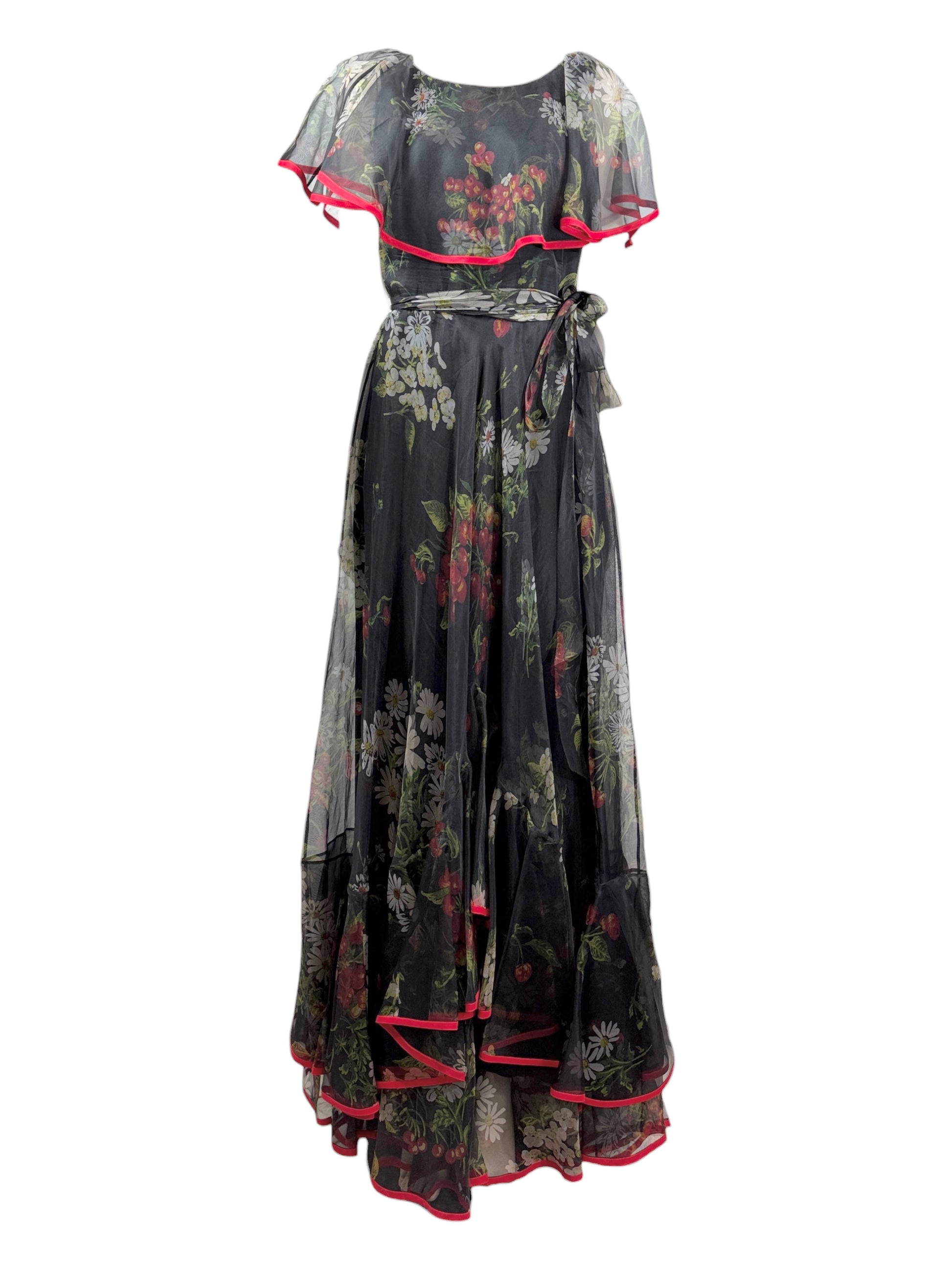 Valentino Pierpaolo Piccioli Spring 2022 Look 88 1971 reedition long organza floral dress