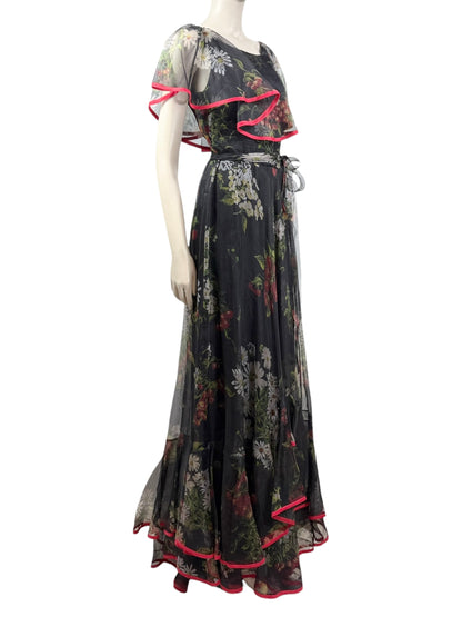 Valentino Pierpaolo Piccioli Spring 2022 Look 88 1971 reedition long organza floral dress