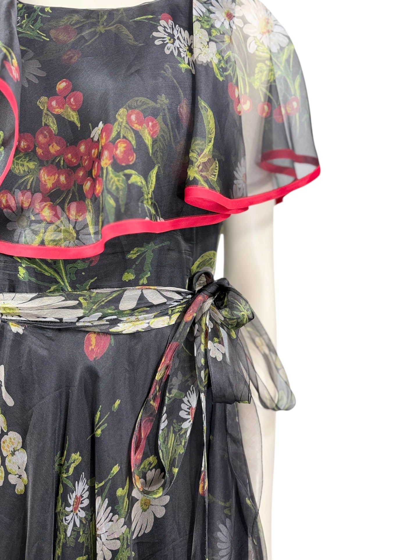 Valentino Pierpaolo Piccioli Spring 2022 Look 88 1971 reedition long organza floral dress