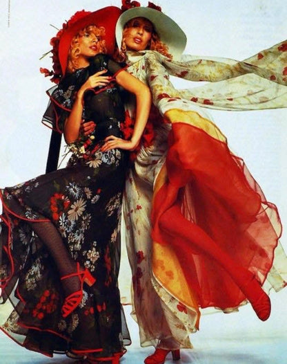 Valentino Pierpaolo Piccioli Spring 2022 Look 88 1971 reedition long organza floral dress