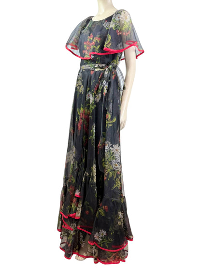 Valentino Pierpaolo Piccioli Spring 2022 Look 88 1971 reedition long organza floral dress
