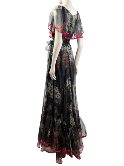 Valentino Pierpaolo Piccioli Spring 2022 Look 88 1971 reedition long organza floral dress