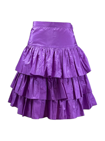 Valentino Pierpaolo Piccioli Spring 2022 Ruffle taffetas purple skirt