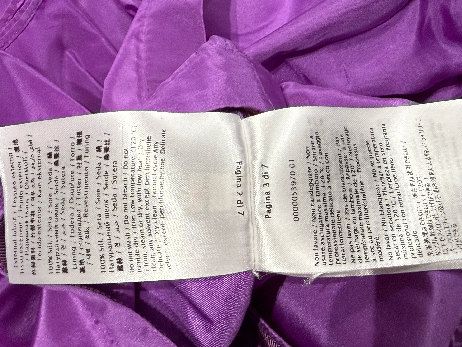 Valentino Pierpaolo Piccioli Spring 2022 Ruffle taffetas purple skirt