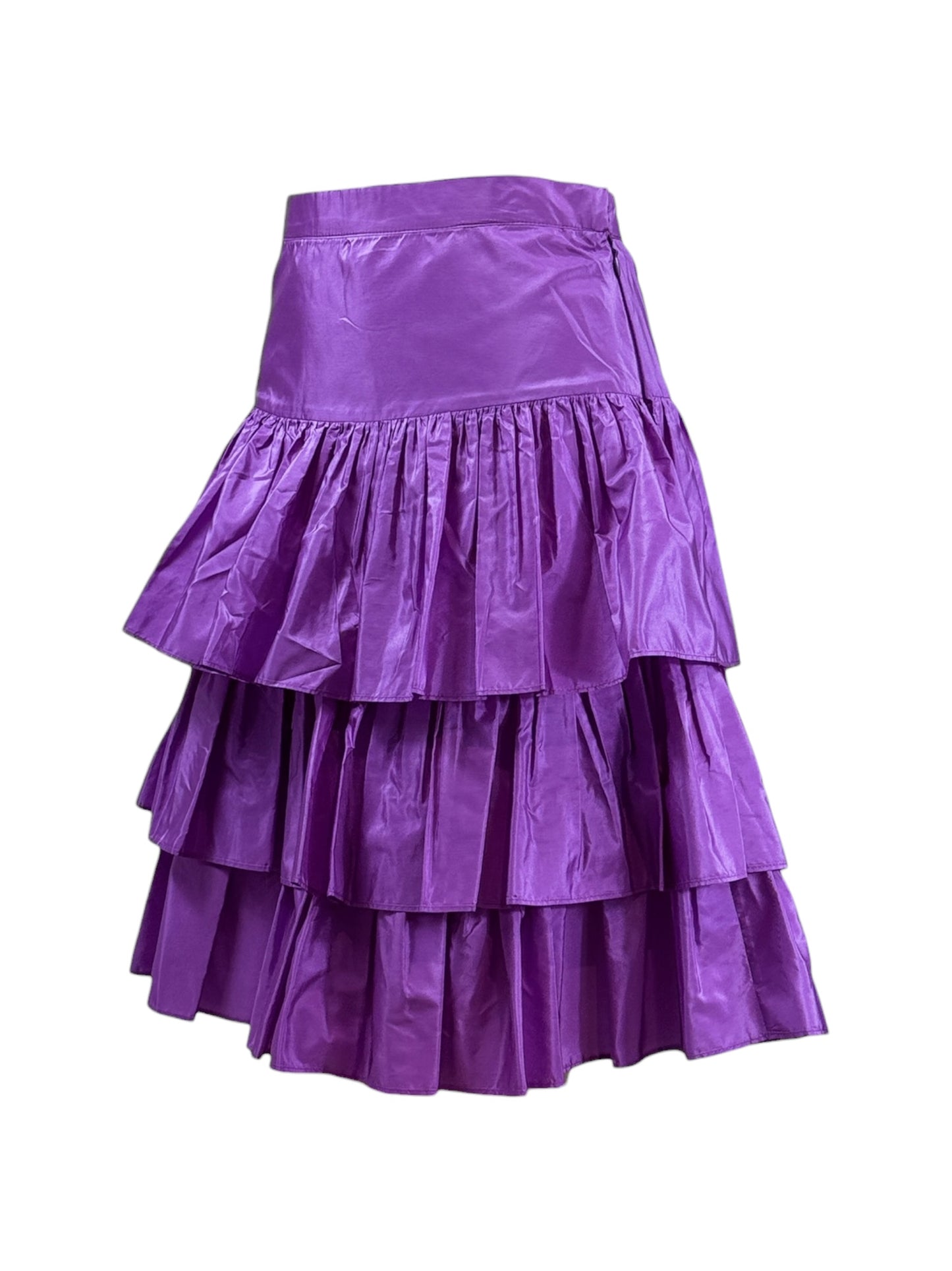 Valentino Pierpaolo Piccioli Spring 2022 Ruffle taffetas purple skirt