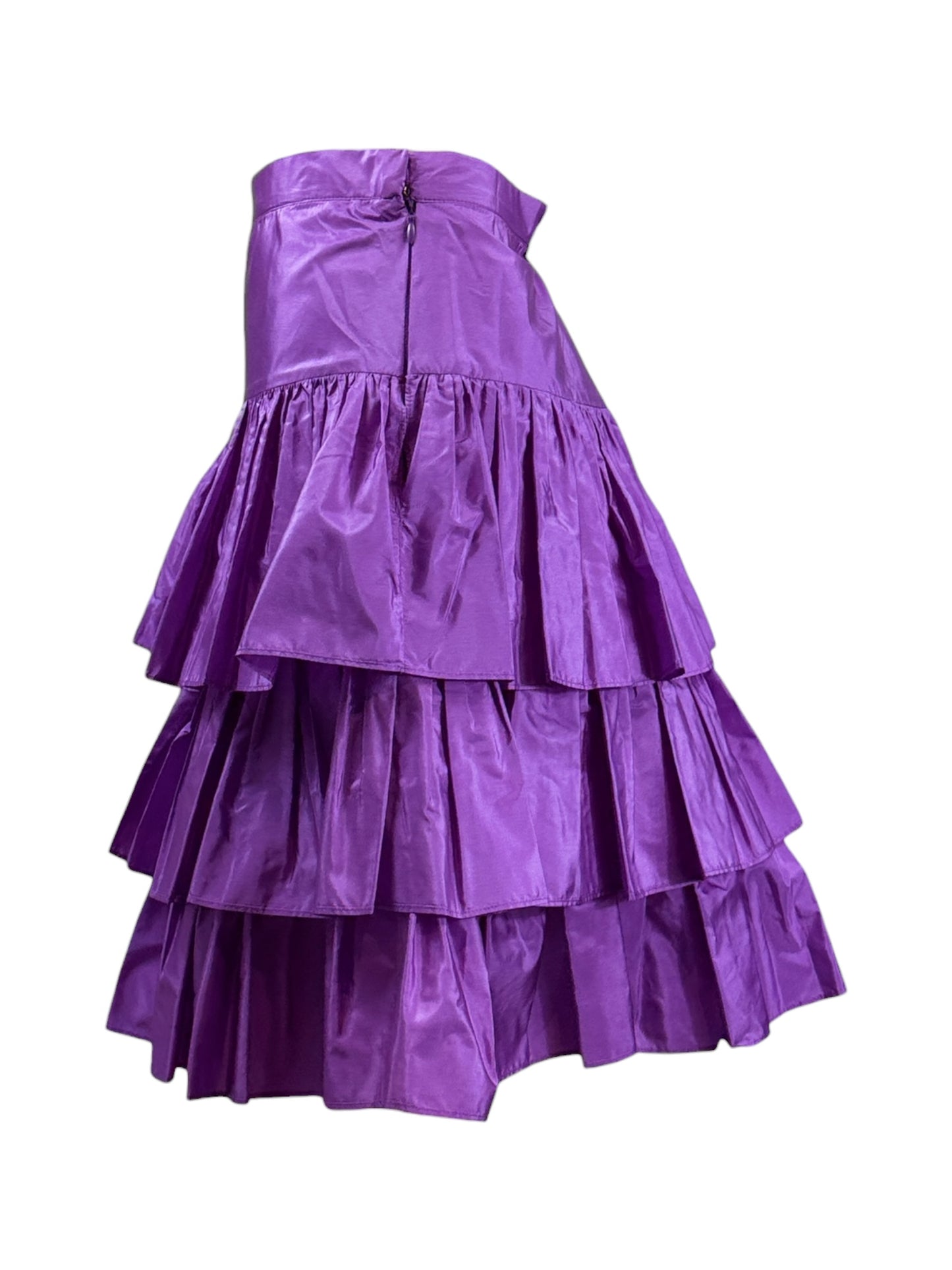 Valentino Pierpaolo Piccioli Spring 2022 Ruffle taffetas purple skirt