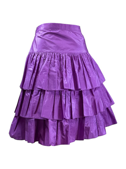 Valentino Pierpaolo Piccioli Spring 2022 Ruffle taffetas purple skirt