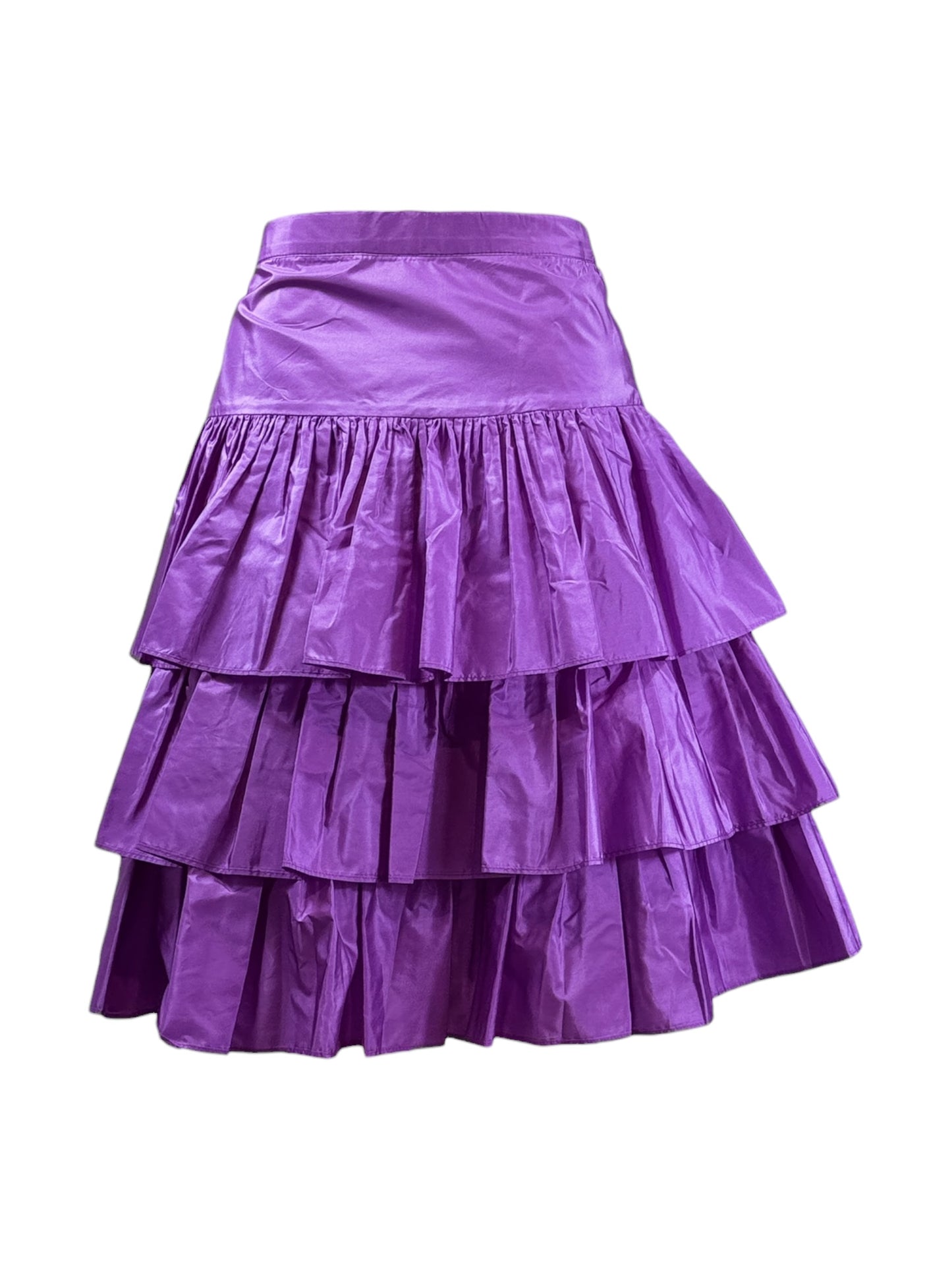 Valentino Pierpaolo Piccioli Spring 2022 Ruffle taffetas purple skirt