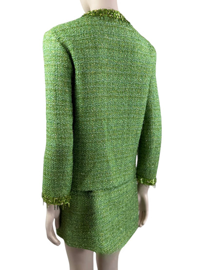 Valentino Pierpaolo Piccioli Spring 2023 green tweed set