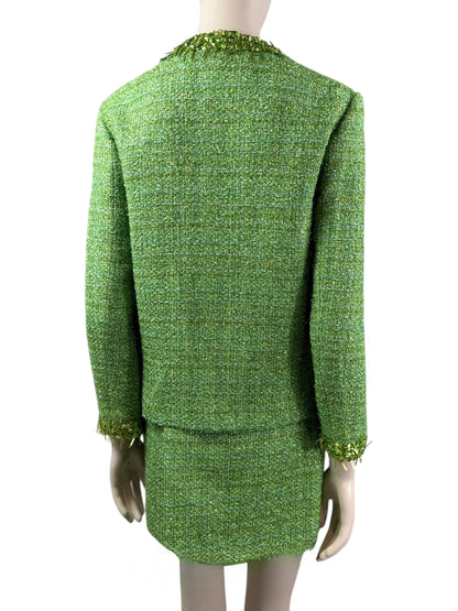 Valentino Pierpaolo Piccioli Spring 2023 green tweed set
