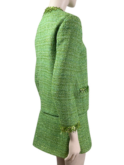 Valentino Pierpaolo Piccioli Spring 2023 green tweed set