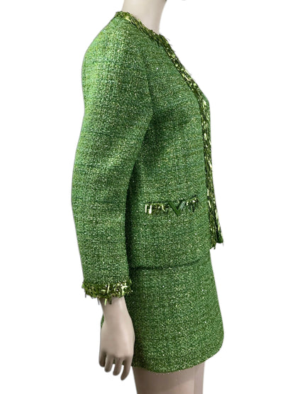 Valentino Pierpaolo Piccioli Spring 2023 green tweed set