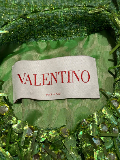 Valentino Pierpaolo Piccioli Spring 2023 green tweed set