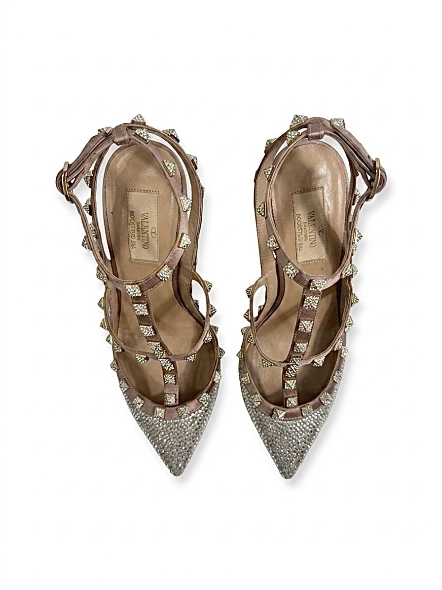 Valentino Rockstud Bal crystal pumps
