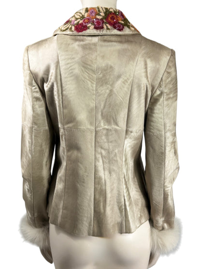Valentino Roma 2002 Indian lamb jacket embroidered