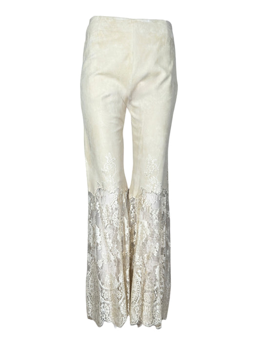 Valentino Spring 2000 Look 31 Beige suede lace pants