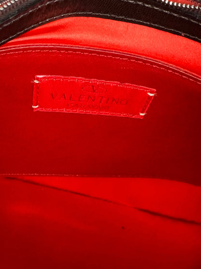 Valentino Spring 2002 Light blue suede messenger bag fringed tiger eye
