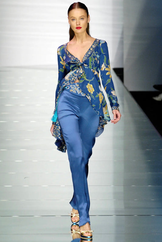 Valentino Spring 2006 Look 35 crepe silk printed floral top