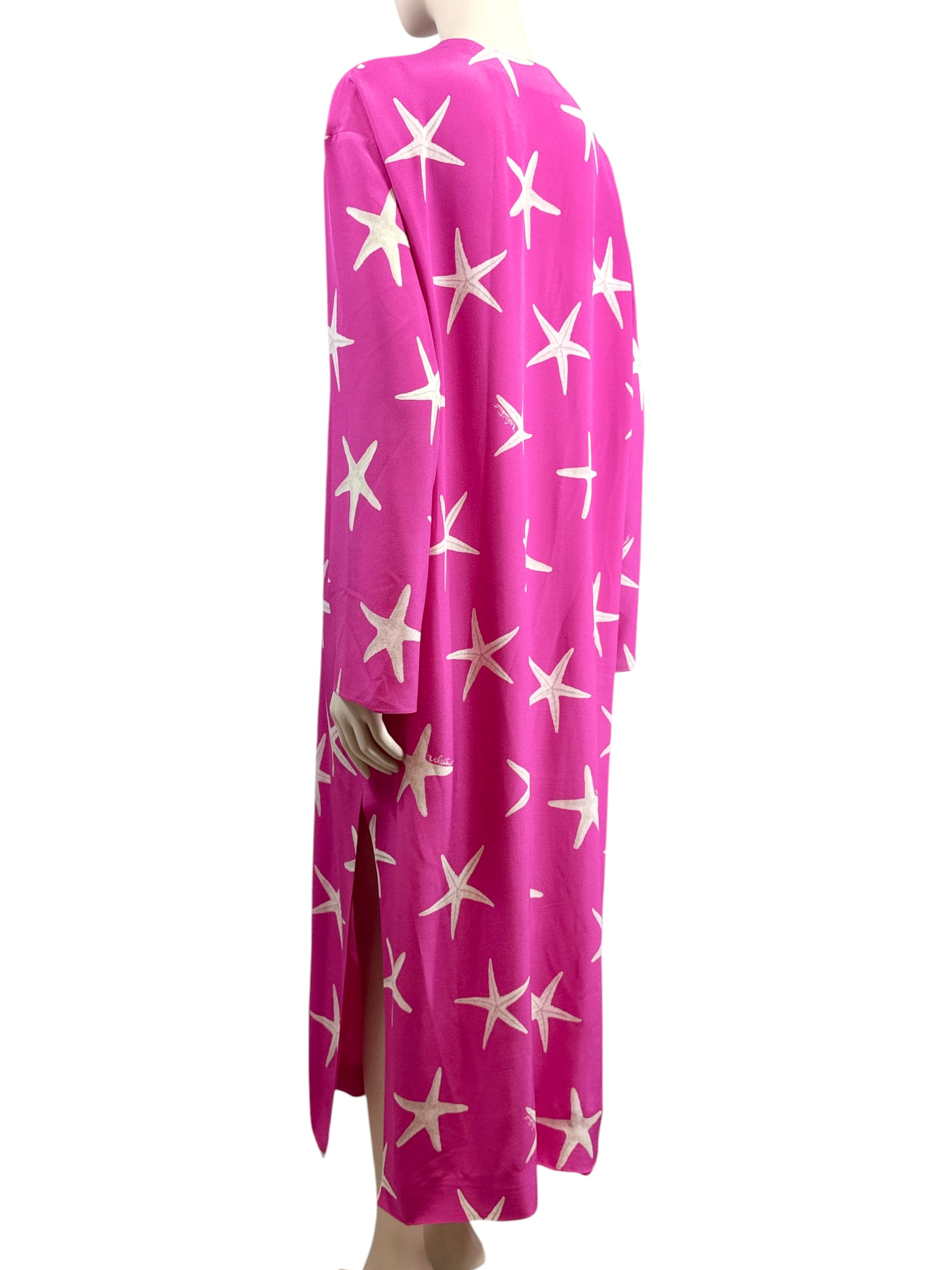 Valentino X Alessandro Michele Escape 2024 Starfish fuschia crepe silk dress