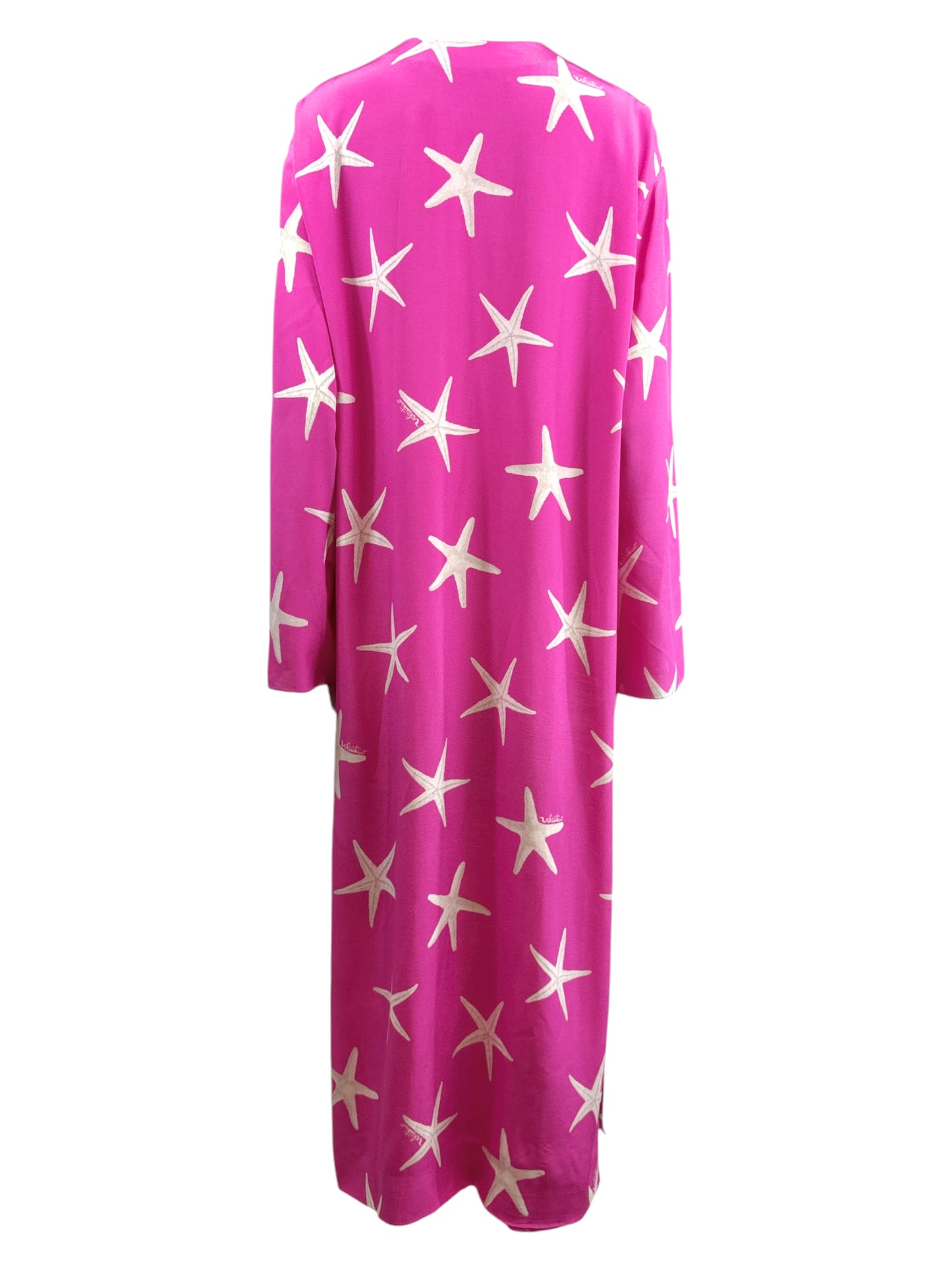 Valentino X Alessandro Michele Escape 2024 Starfish fuschia crepe silk dress