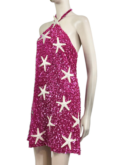 Valentino embroidered mini dress starfish