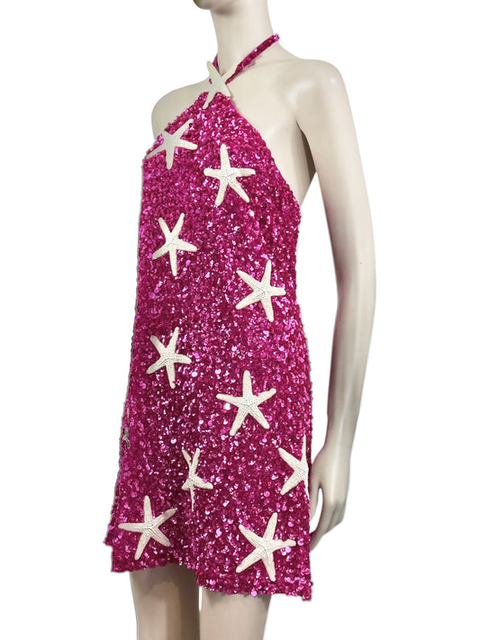 Valentino embroidered mini dress starfish